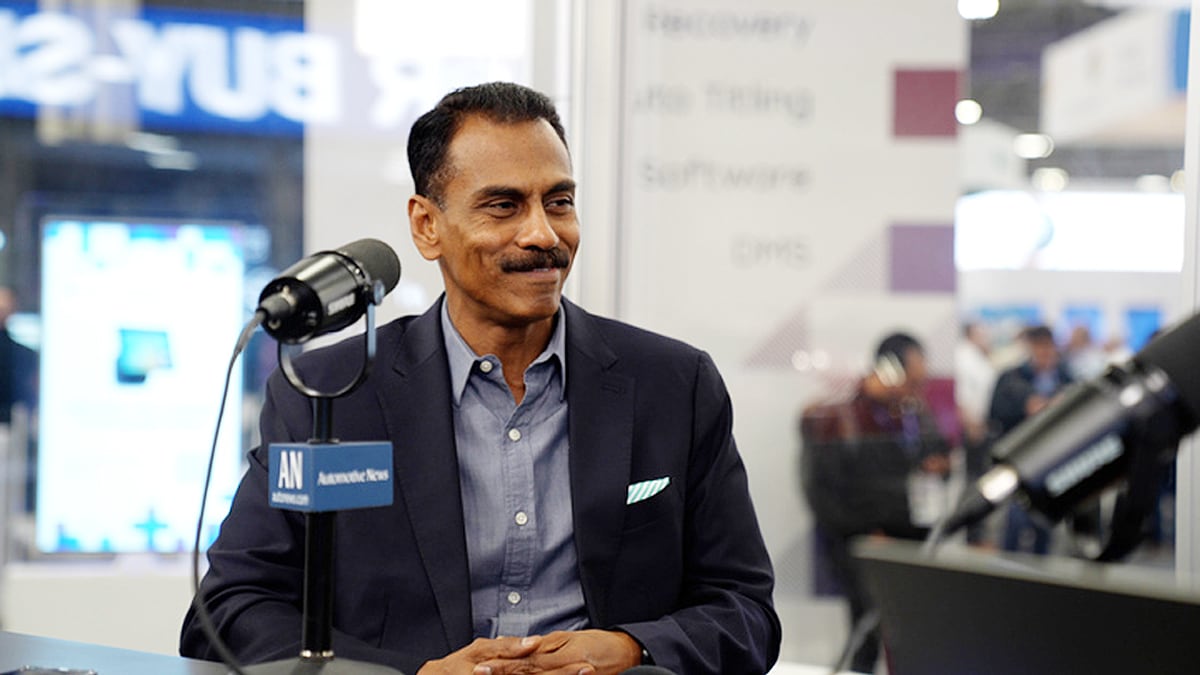 Tekion CEO Jay Vijayan at the 2024 NADA Show in Las Vegas. Image by Tom Carl. 